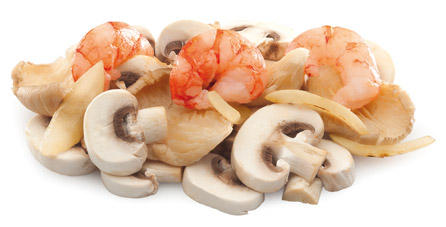 Mélange de Champignons avec Crevettes